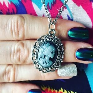 Skull Cameo Necklace